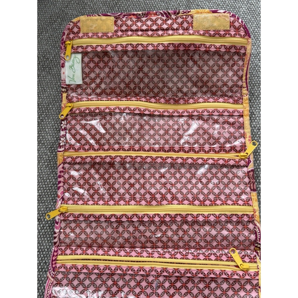 Vera Bradley Jewelry Trifold Hanging Travel Toiletry Organizer Book Bali Gold - Picture 6 of 12
